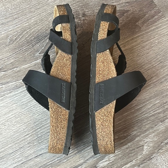 Birkenstock Mayari Slides Toe-Loop Sandals Black Birko-Flor Womens 6-6.5 EU 36 - Picture 3 of 7